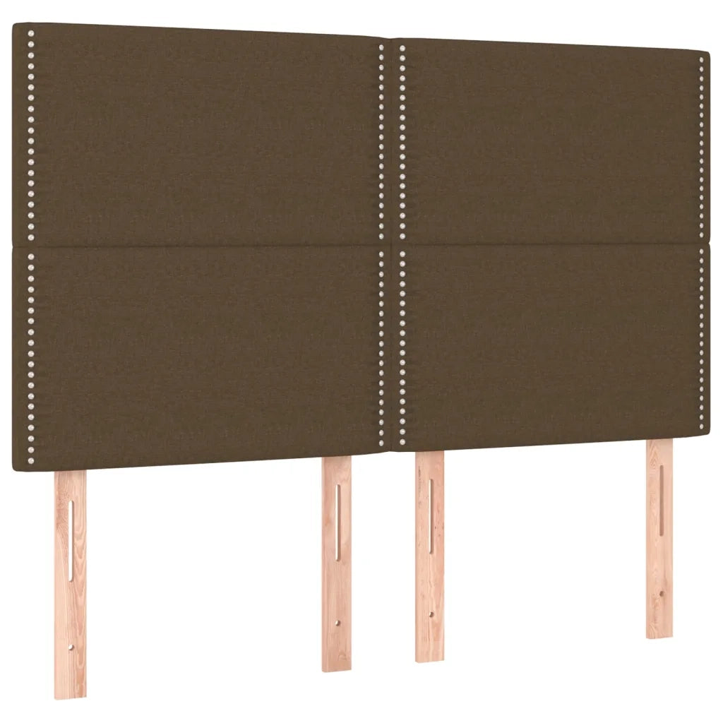 Giroletto a Molle con Materasso Marrone Scuro 140x190cm Tessuto 3136512