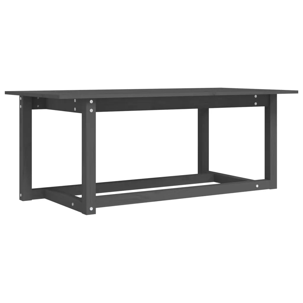 Tavolino da Salotto-Tavolino da soggiorno Grigio 110x55x45 cm Legno Massello di Pino 768355