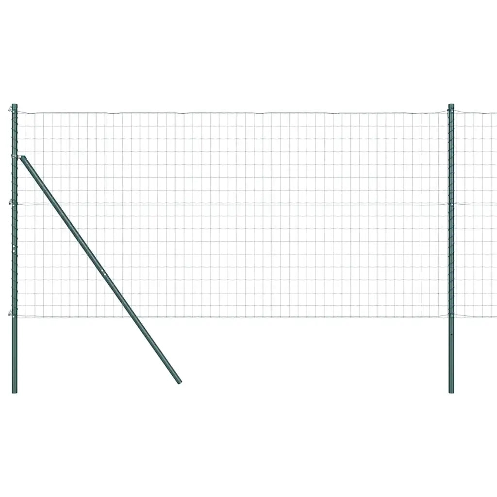 Recinzione da Giardino | Recinzione con Posto Verde 1 x 10 m Acciaio e PVC