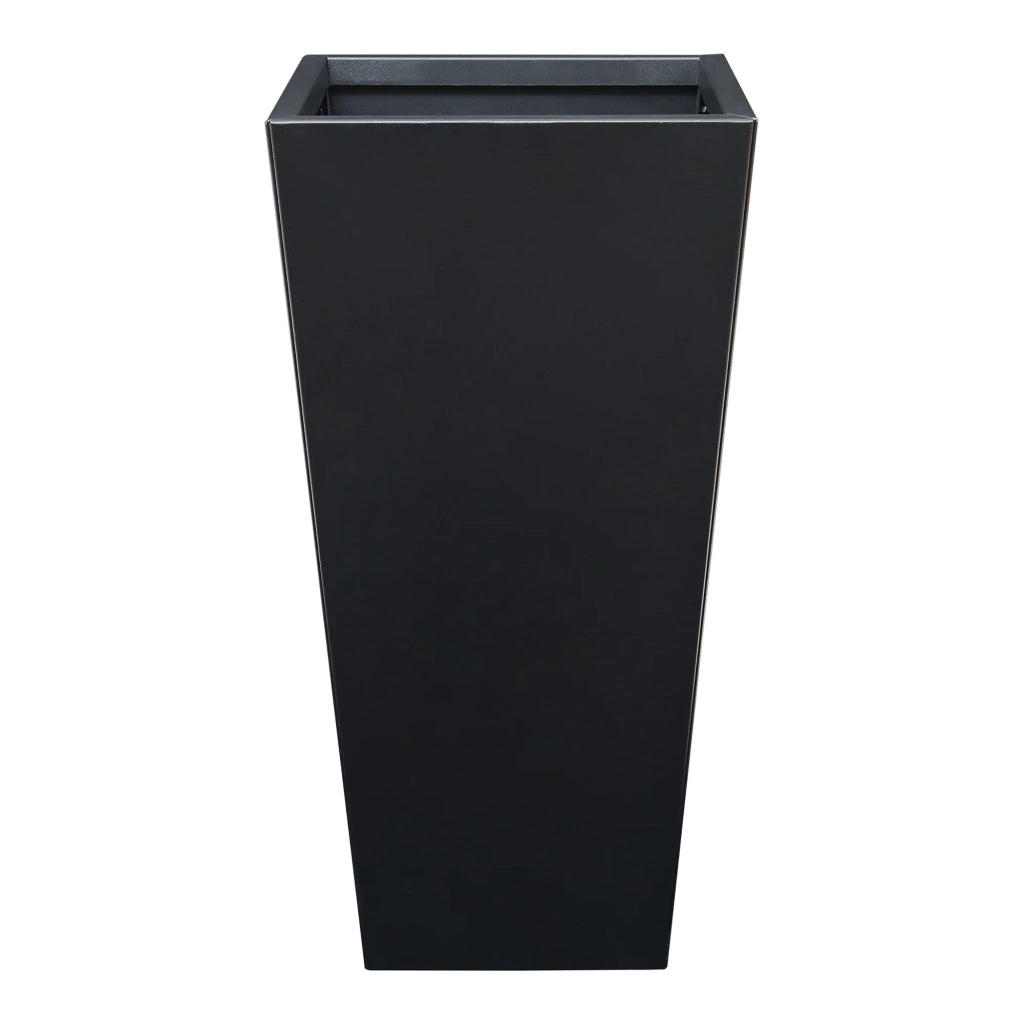Vaso per piante/fioriera 76 x 39 x 39 cm acciaio zincato nero 03_0008957
