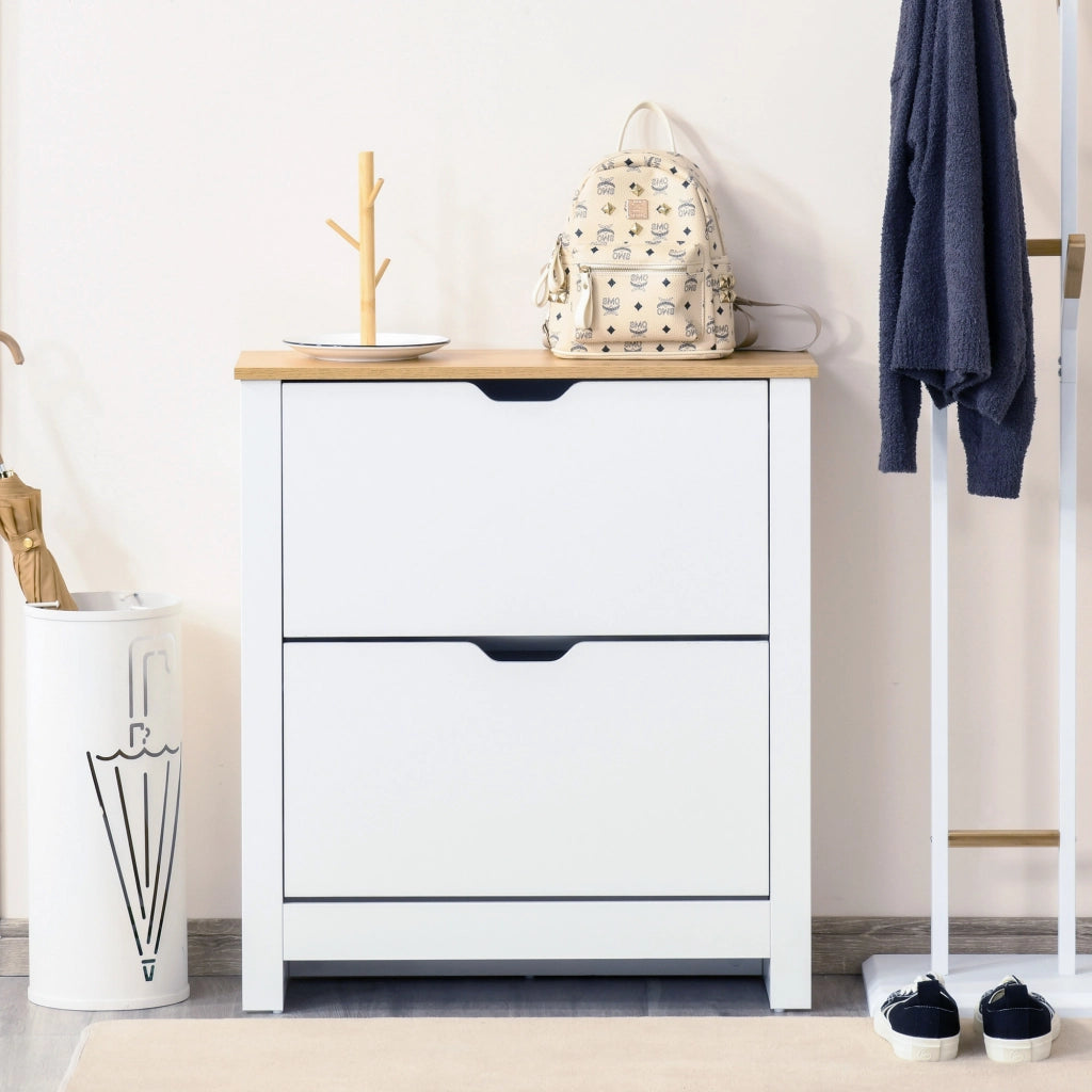 Scarpiera con cassetti e ripiani ¨C Minimal ¨C Bianco 72x26x80 cm