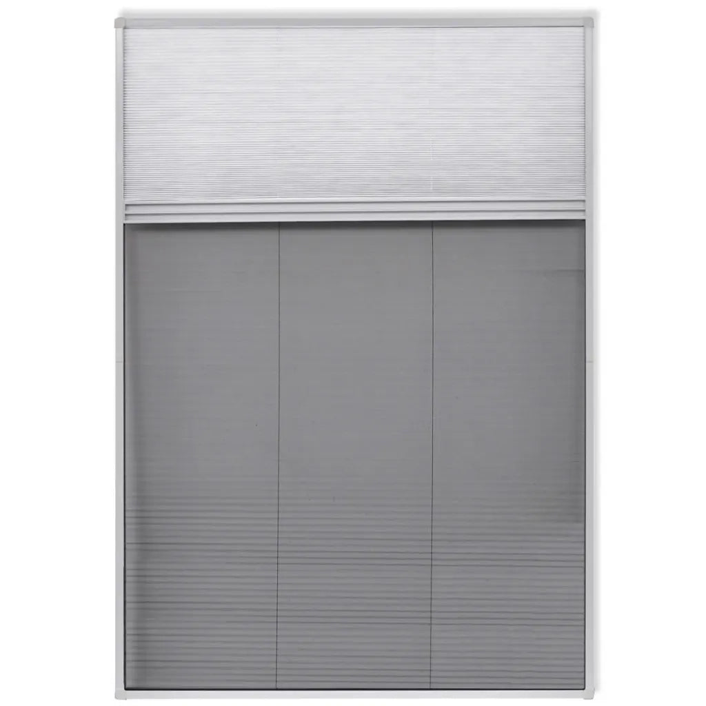 Finestra per Insetti Finestra Plisse 160 x 80 cm in Alluminio con Ombra 141131