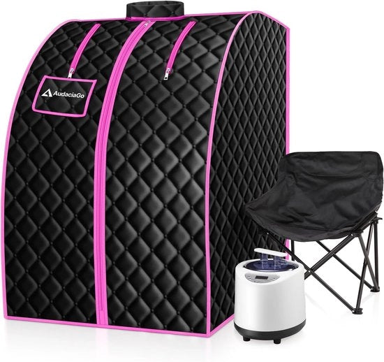 Sauna a Vapore Portatile per Casa con Poltrona Oversized e Telecomando - Riscaldamento Rapido in 5 Minuti