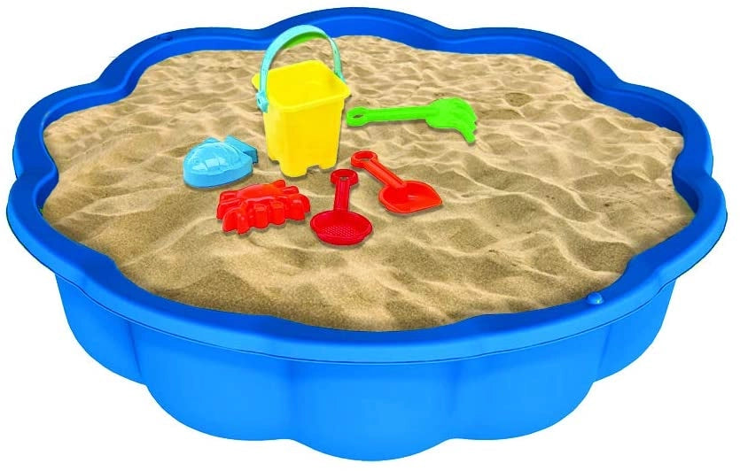 sabbiera per bambini con coperchio grande gatto plastica bambini con coperchio azzurro misure 76 cm di diametro 21 cm al