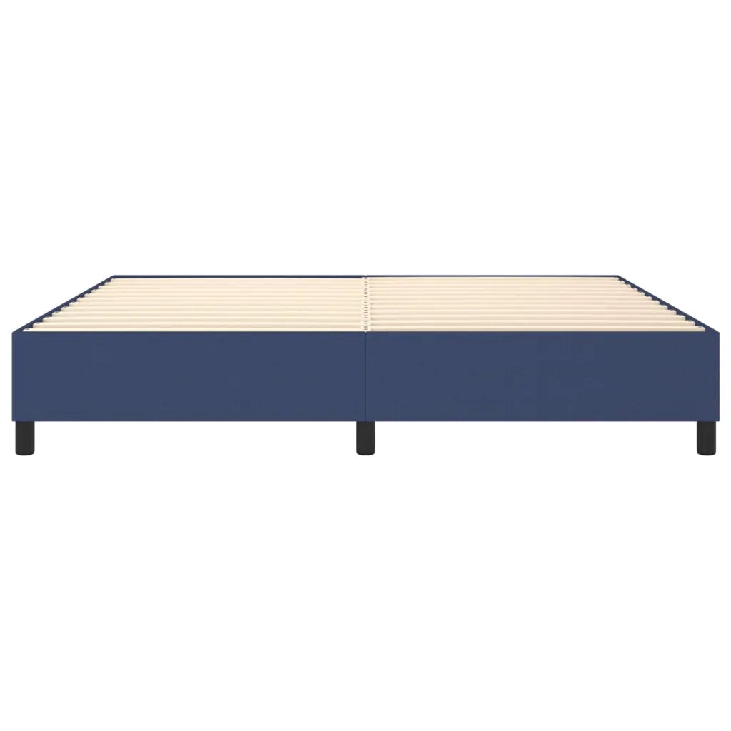 Struttura Letto a Rete a Molle Blu 200x200 cm in Tessuto 3120892