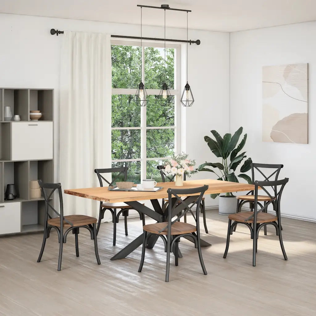 Gamba per Tavolo da Pranzo a Forma di Ragno Antracite 150x78x(72-73) cm Acciaio