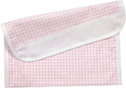 Slabbi di cotone con tela Aida per ricamo per bimbi formato 16 x 30 cm, a quadri rosa
