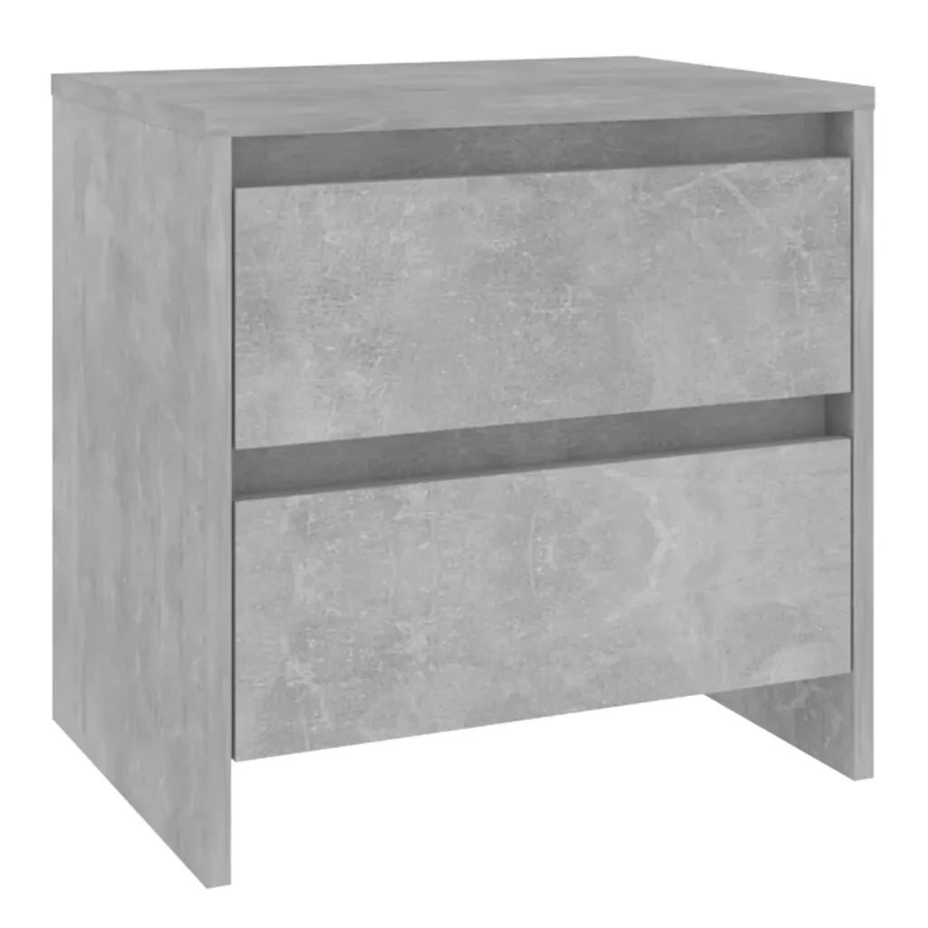 Comodino-Tavolino da notte Grigio Cemento 45x34,5x44,5 cm in Truciolato