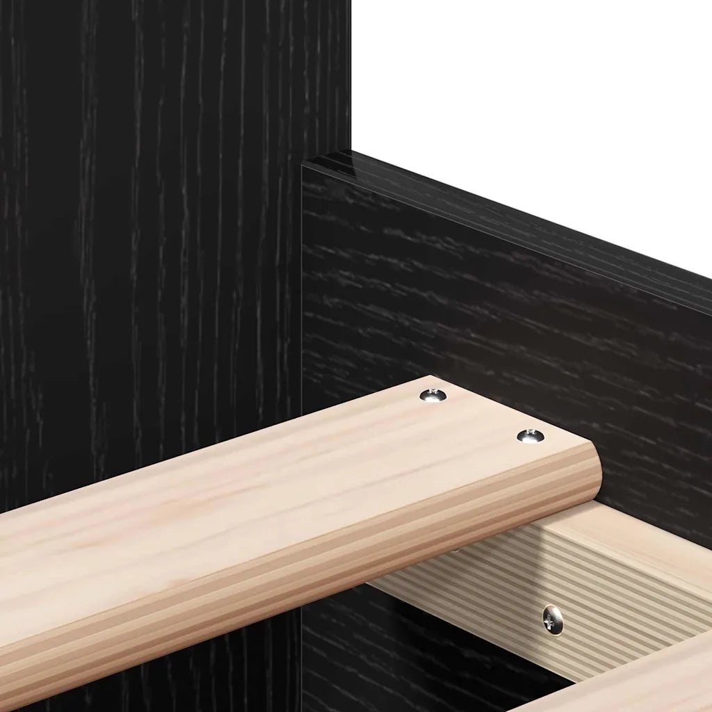 Struttura del letto con cassetto Rovere Nero 203 x 93 x 50 cm 3329327
