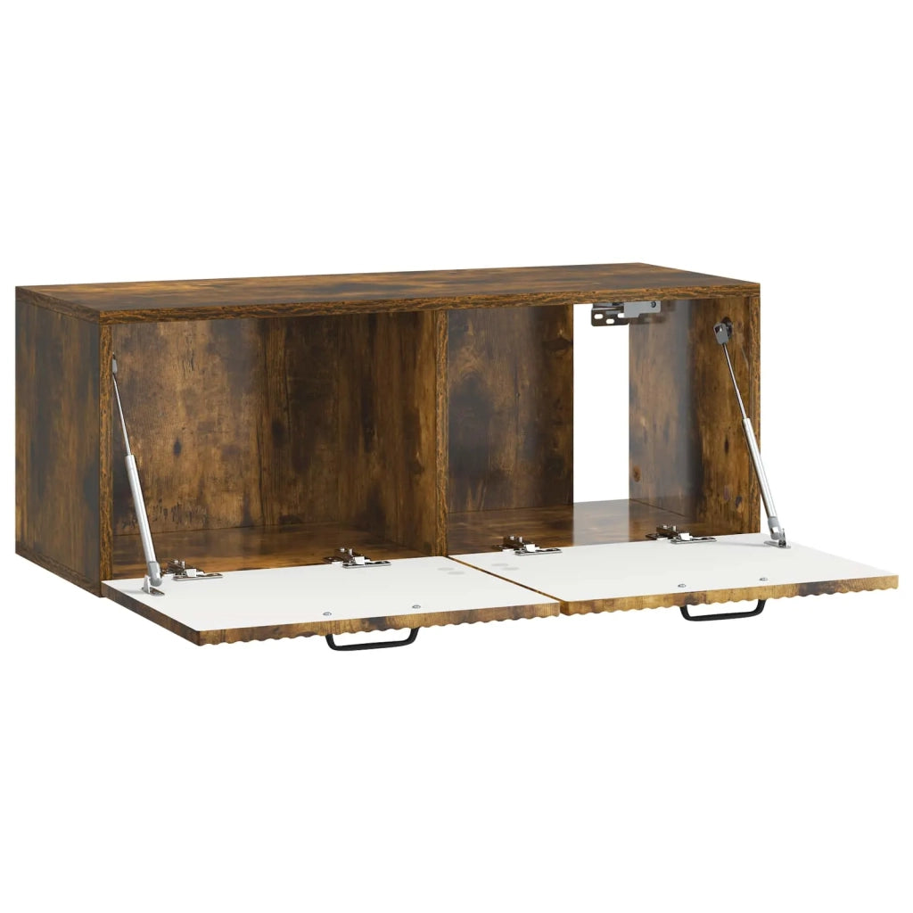 Mobile TV da Muro | Armadietto TV | Mobile Porta TV Rovere Fumo 78,5 x 31 x 30 cm