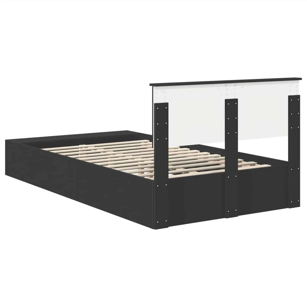 Struttura del letto Nero 135 x 190 cm Legno multistrato 3408376