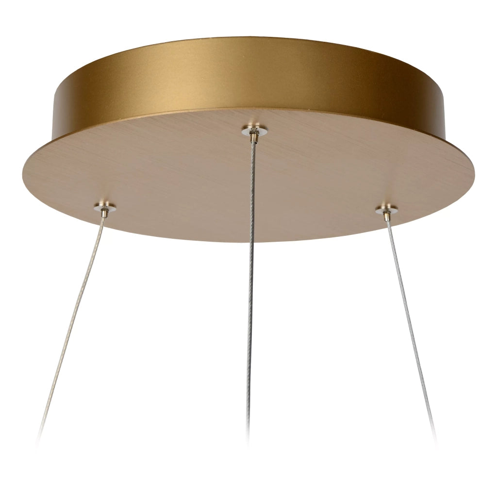 Lampada a sospensione Vidal anello oro LED 48W Lucide