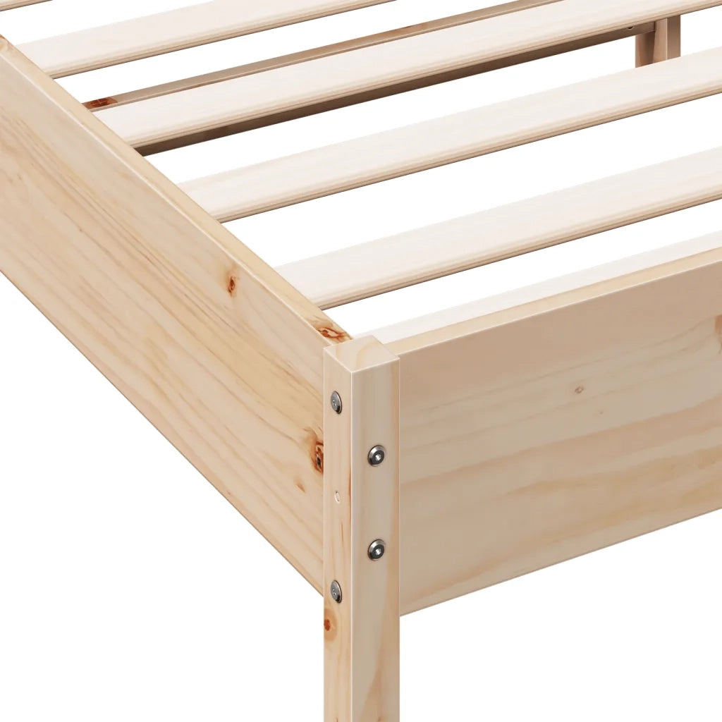 Letto senza Materasso 90x200 cm in Legno Massello di Pino