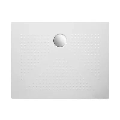 Piatto doccia rettangolare 70x100 H3 cm in ceramica bianco opaco con antiscivolo  Ruy