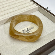 Bracciale rigido da donna in acrilico, dalla forma irregolare e dal bordo largo, rivestito in acido acetico; design di nicchia; stile vintage retr¨° e sofisticato.
