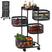 Carrello con cestini ¨C zephmum ¨C 33x33x77 cm nero