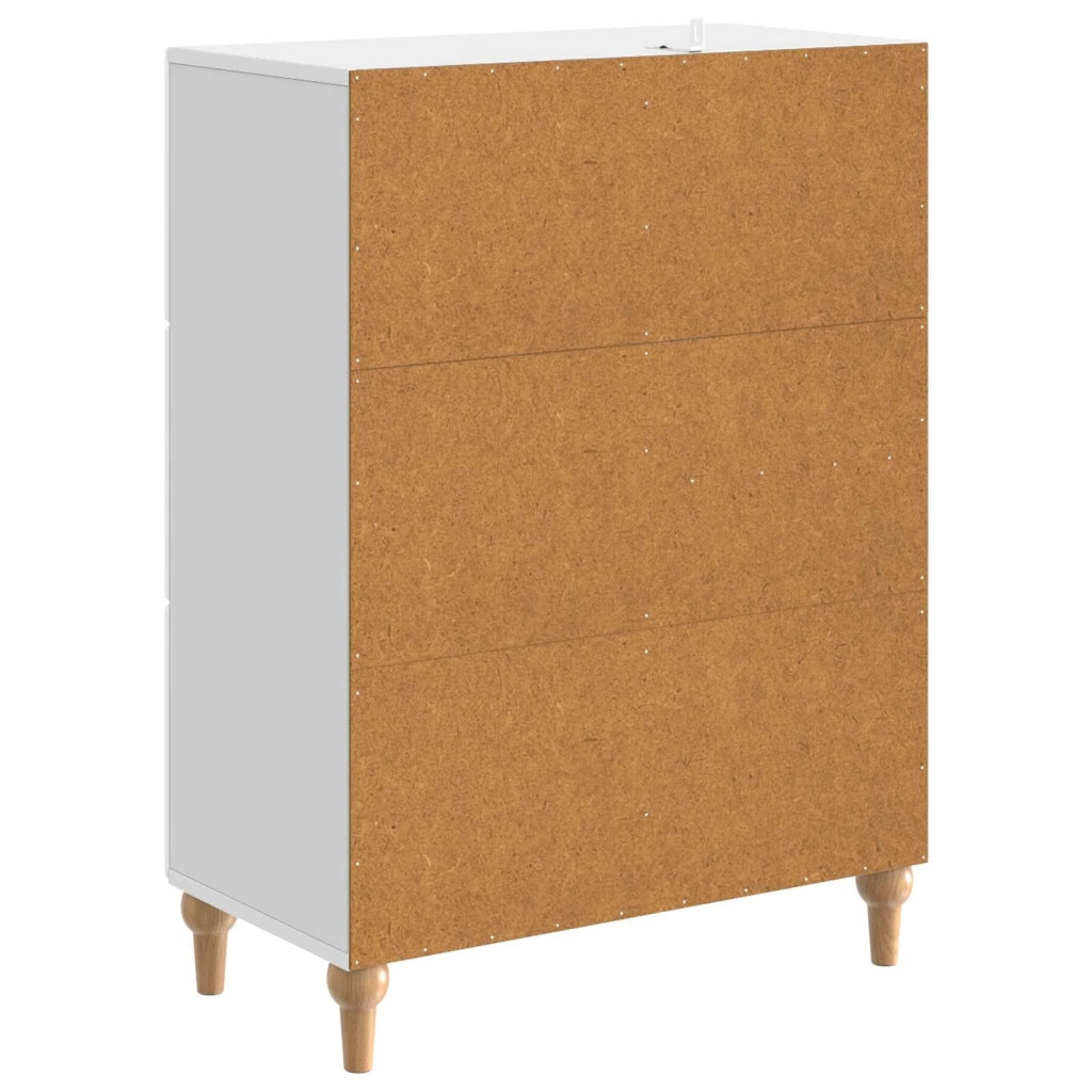 Credenza | Madia | Buffet da pranzo | Armadio da pranzo Bianco Lucido 66 x 34,5 x 90 cm Legno ingegnerizzato