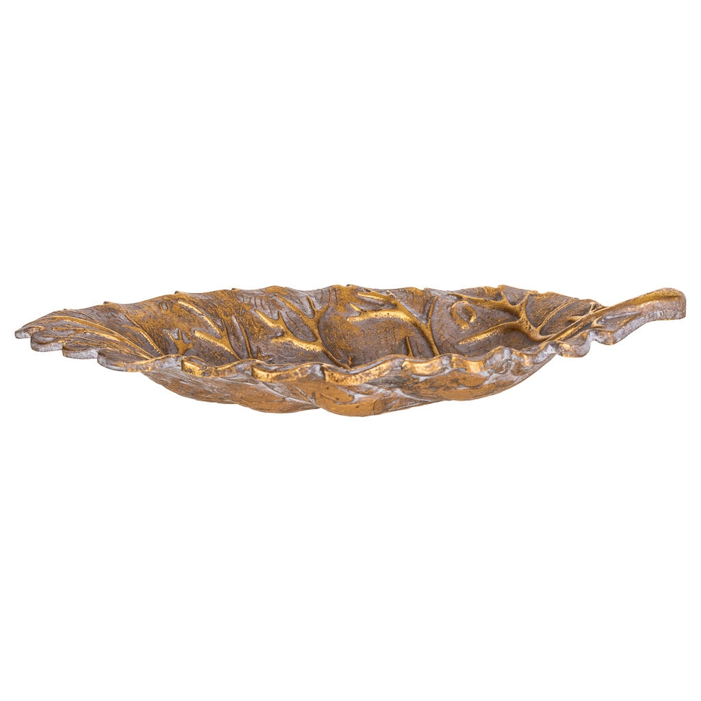 Foglia decoro oro 15,5x9,5x1,8h