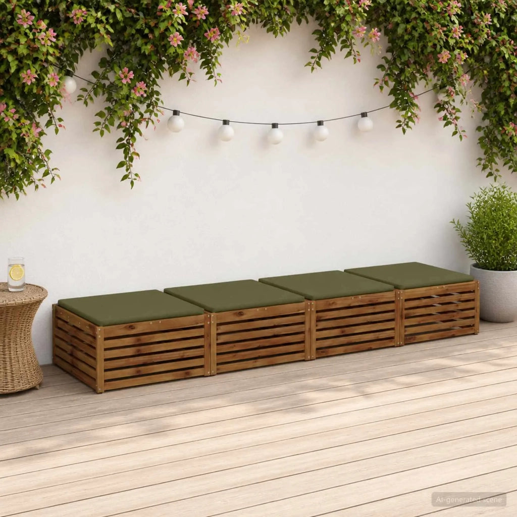 Cuscini per Sedia in 4 Pezzi SOEST 4 pz 100% Poliestere 944760
