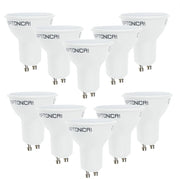 Lampadina dicroica led gu10 9.5 w resa 67watt risparmio energetico 4500k pezzi 10