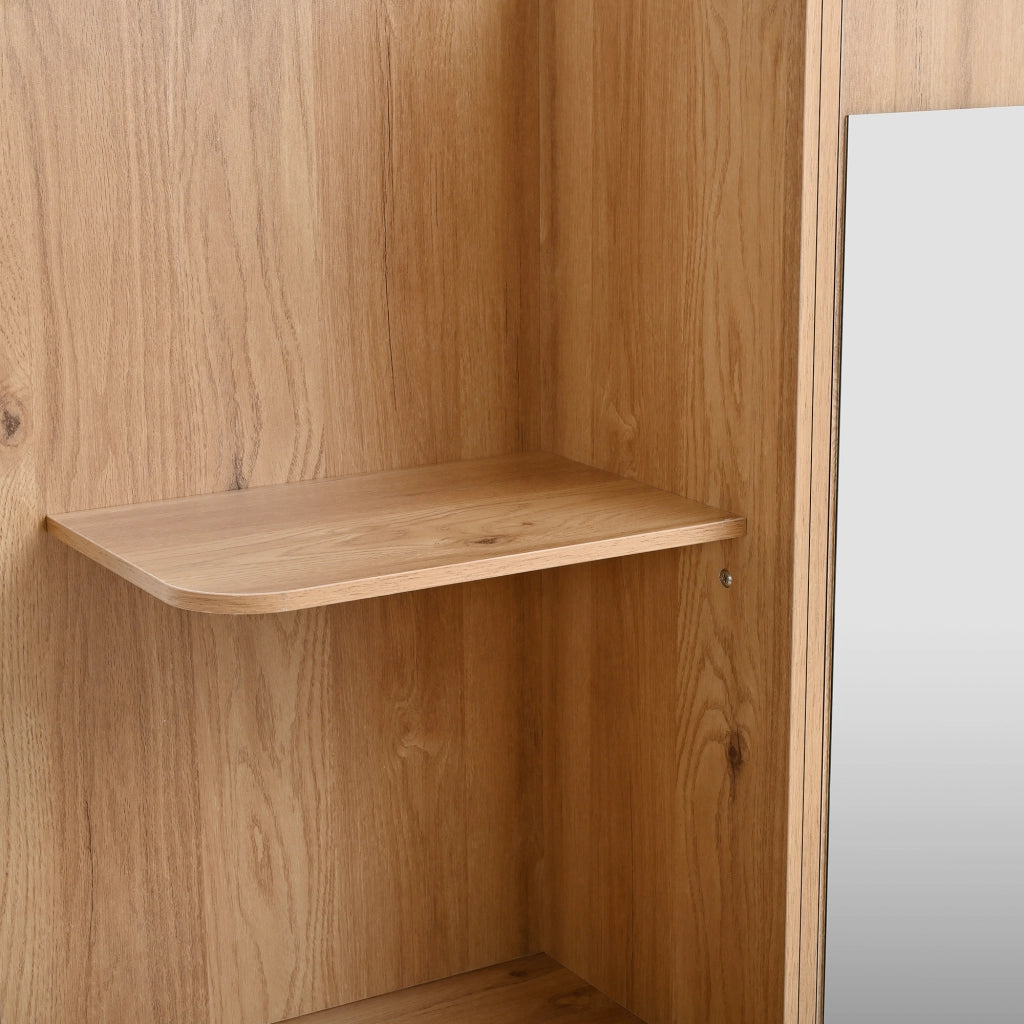 GUARDAROBA Ingresso con Specchio Panchina e Scarpiera LED 120x32x178 cm Nero Naturale
