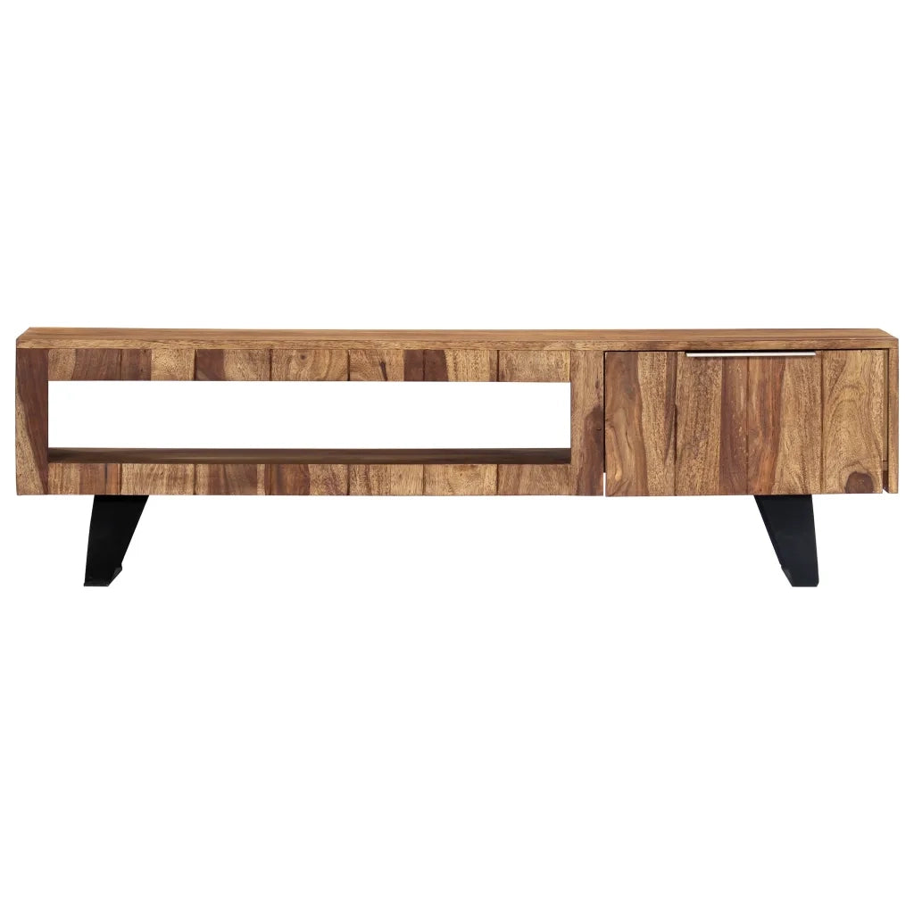 Mobile Porta TV-Credenza TV 140x30x40cm in Legno Massello di Acacia