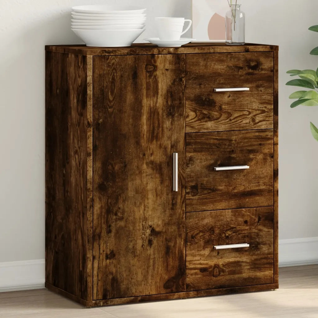 Credenza-Buffet-Armadio da cucina Rovere Fumo 60x31x70 cm in Legno Multistrato 491337