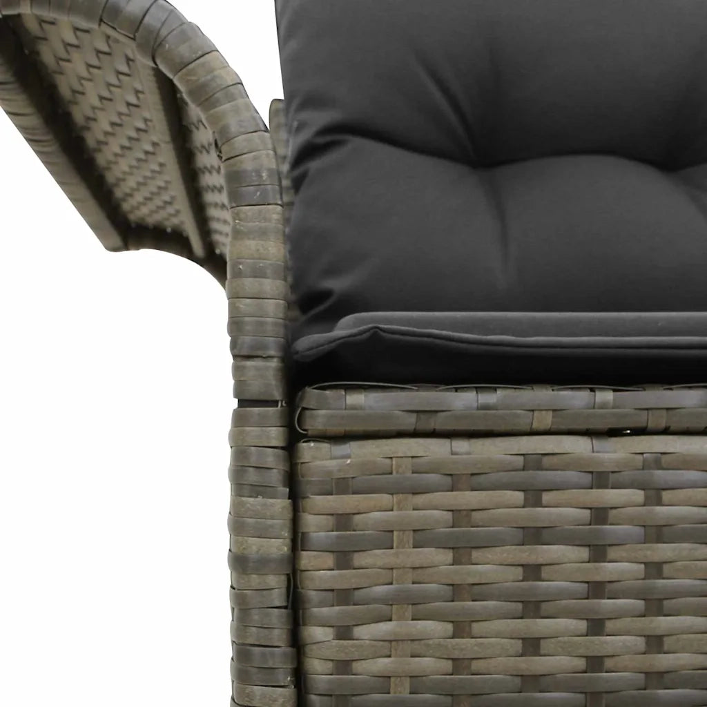 Divano da giardino Grigio 141 x 62 x 69cm polyrattan 42006704