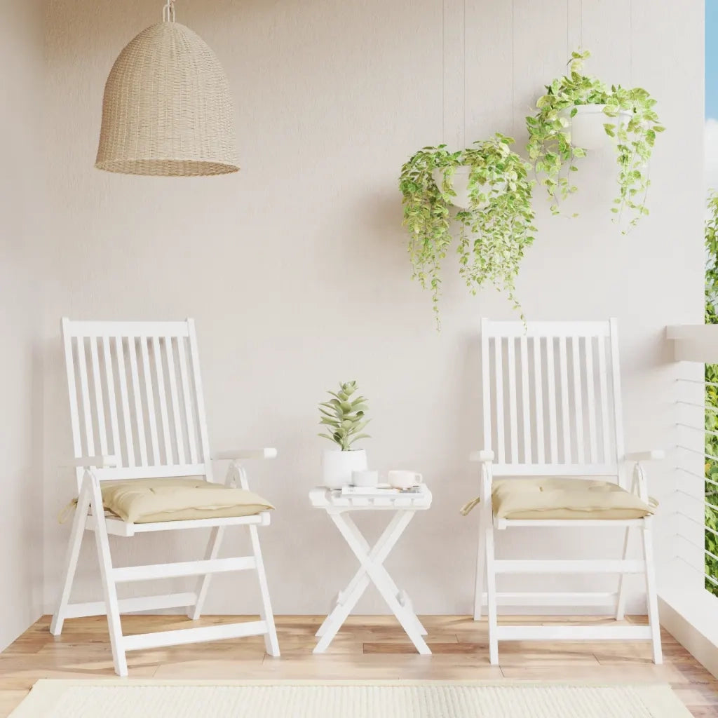 Cuscini per Pallet 2 pz | Cuscini per sedie Beige 50x50x7 cm Tessuto Oxford