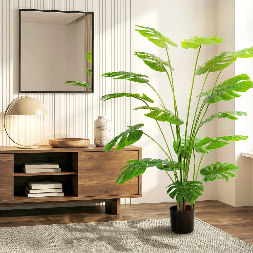 Pianta artificiale Monstera Deliciosa ¨C Xylo ¨C con vaso, altezza 150 cm, verde