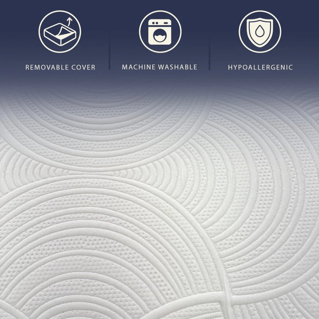 Materasso 120x190 Molle e Memory Foam Alto 25 cm | Anallergico, Traspirante, Sfoderabile | Prodotto in Italia