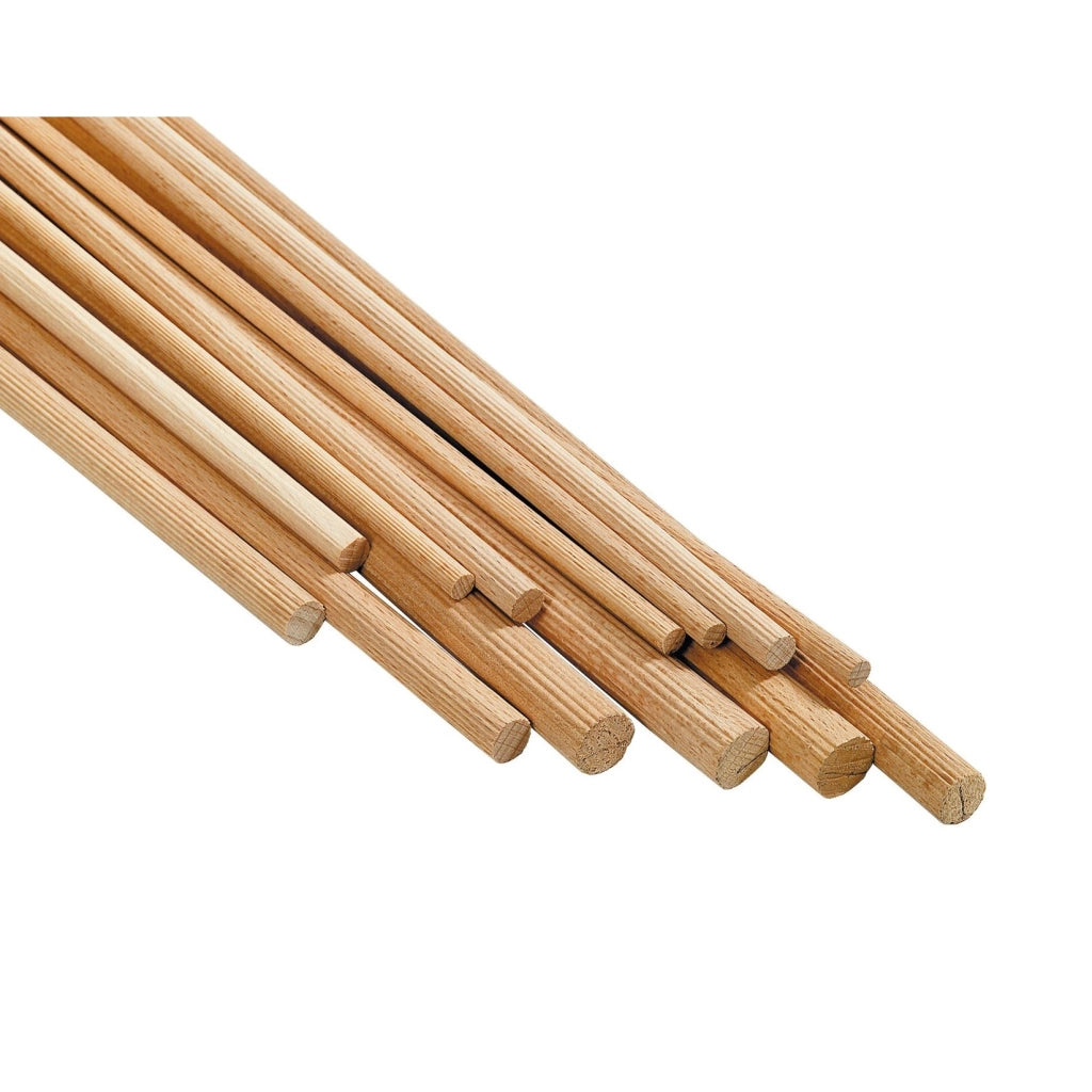 BASTONE ZIGRINATO D.10X500 MM IN FAGGIO