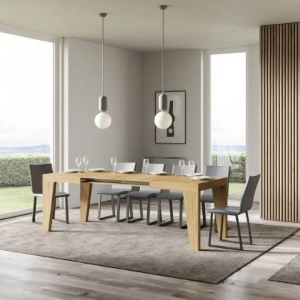 Tavolo allungabile 140/400x90 cm Naxy colore quercia natura