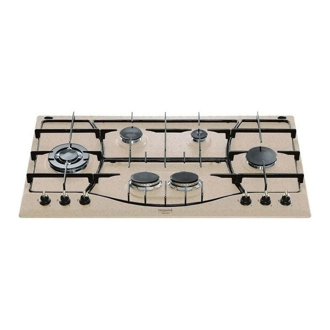 Hotpoint PHN 960MST AV R-HA Piano cottura a gas 90 cm 6 fuochi tripla corona griglie smaltate colore Avena