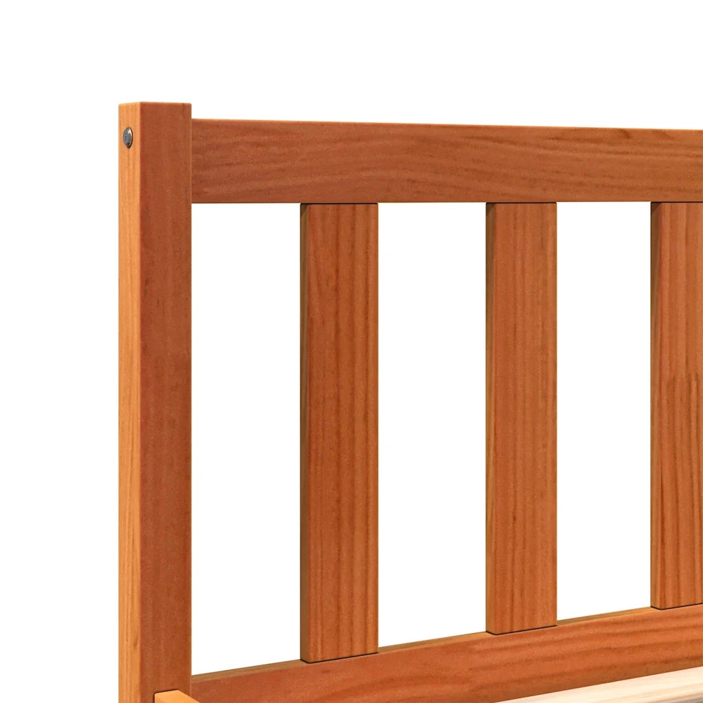 Giroletto senza Materasso-Struttura Letto Marrone Cera 100x200 cm Legno di Pino 448852