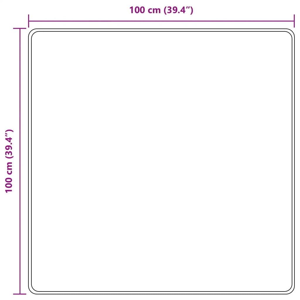 Runner Tappeto MARSA Nero 100 x 100 cm Poliestere e PVC 42023292