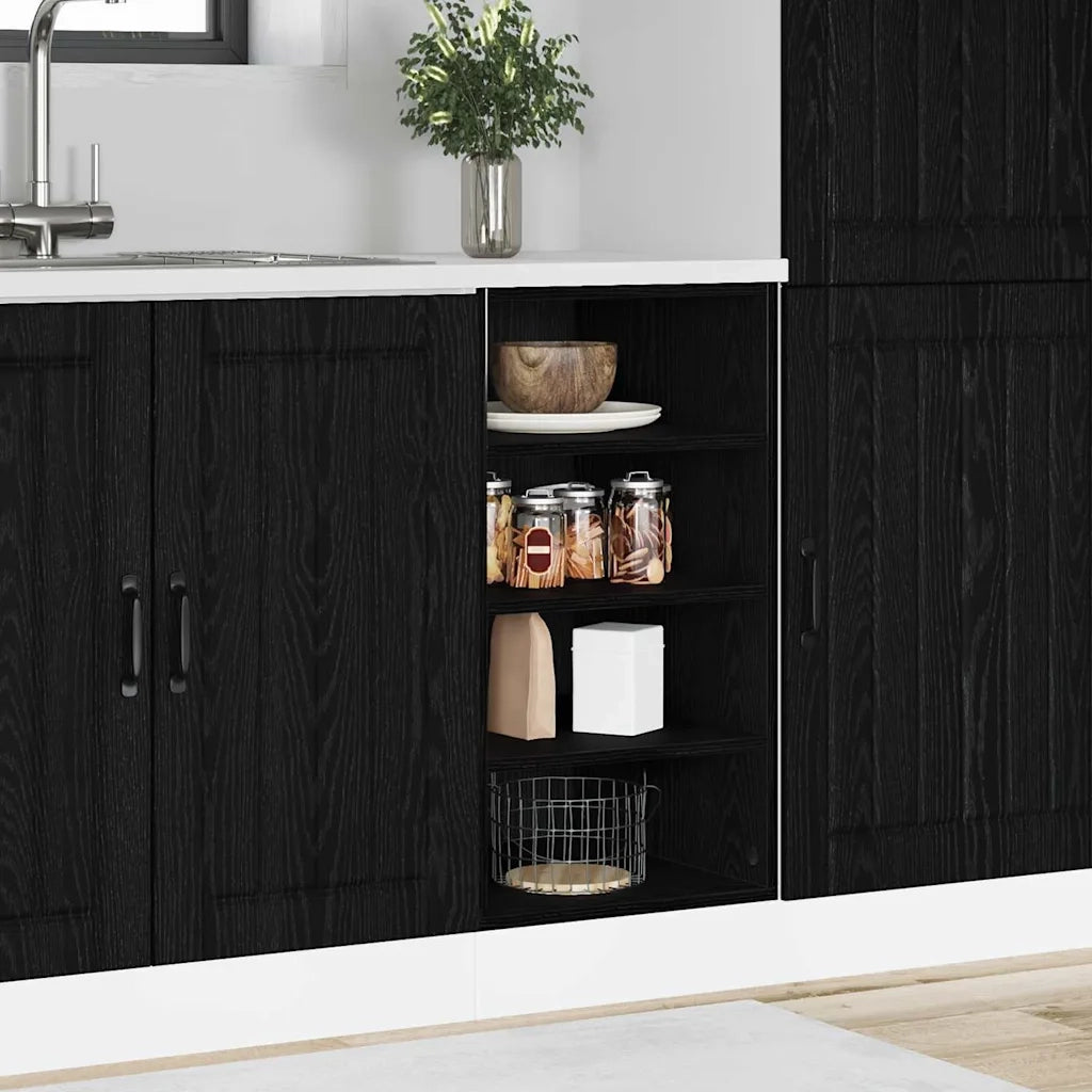 Base per Cucina-Mobile Base da Cucina Riga Rovere nero 40 x 44,5 x 81,5 cm