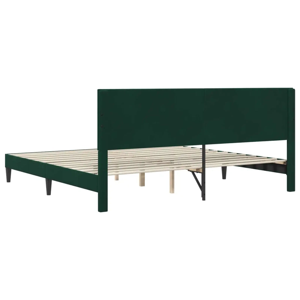 Letto matrimoniale | Letto per adulti | Struttura del letto Verde Scuro 180 x 200 cm Velluto