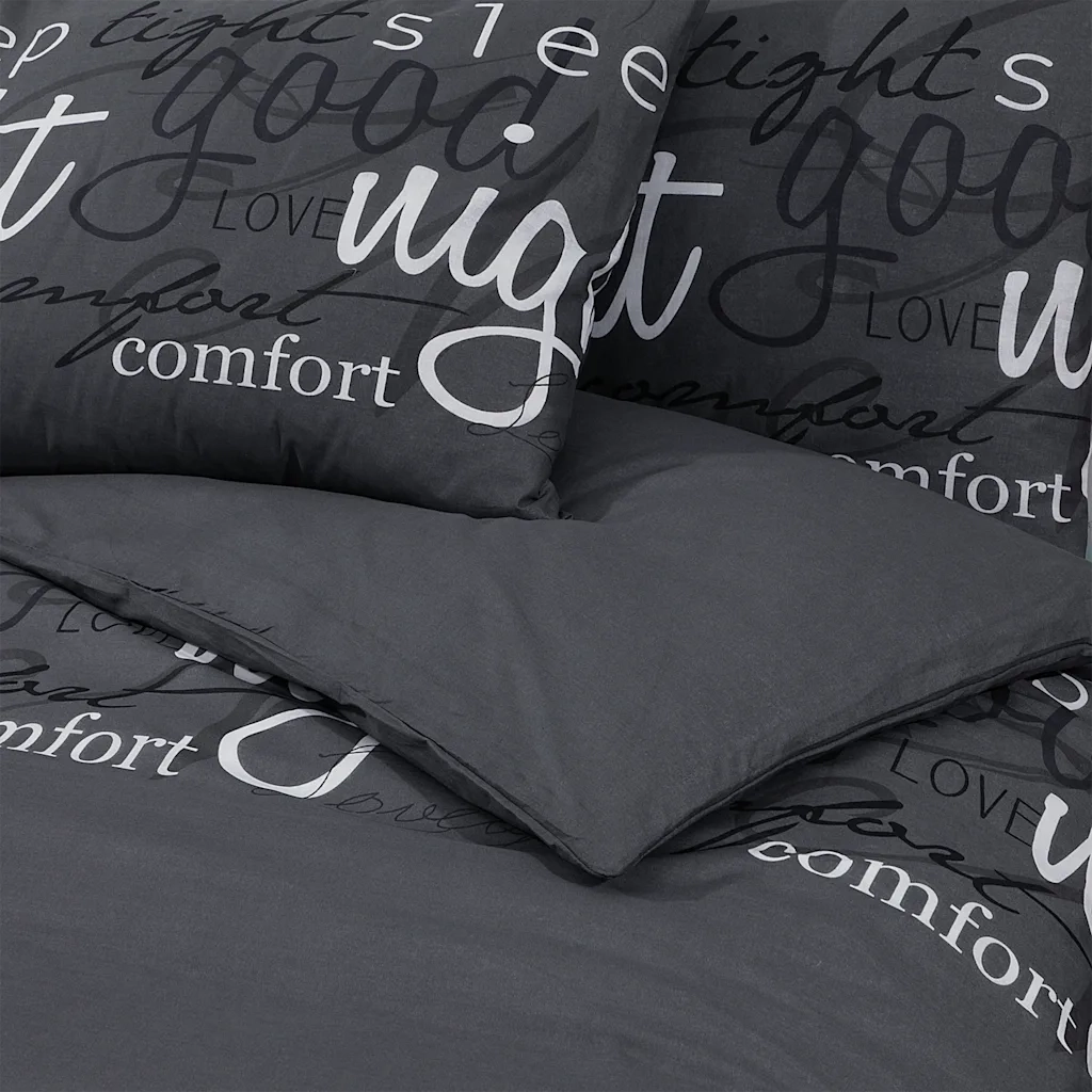 Set Copripiumino Nero 200x200 cm in Cotone CFW6243156