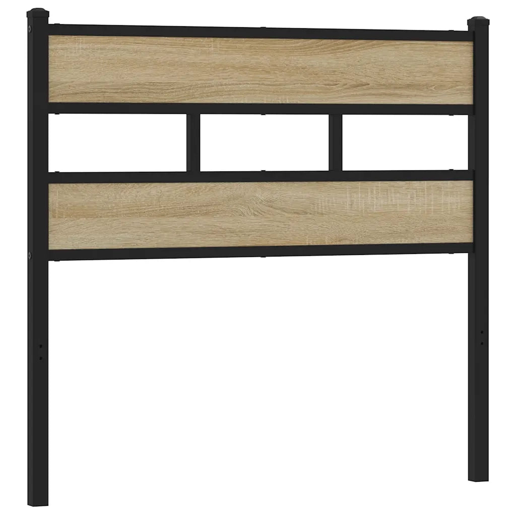 Testiera di Ricambio Rovere Sonoma 90 cm in Ferro e Legno Multistrato 4017130
