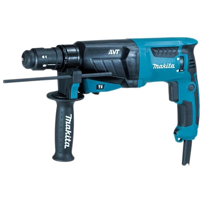 Makita HR2631FT13 Martello Combinato SDS-plus 800 W 4600 giri-min 2,4 J con Valigetta in Alluminio e Set 5 Puntes colore Nero