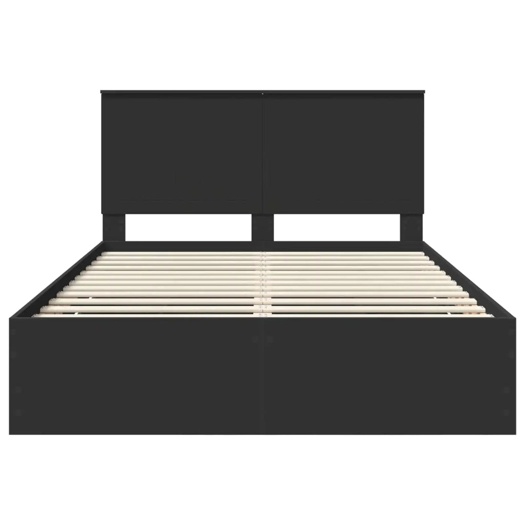 Struttura del letto Nero 140 x 190 cm Legno Ingegnerizzato 3411118