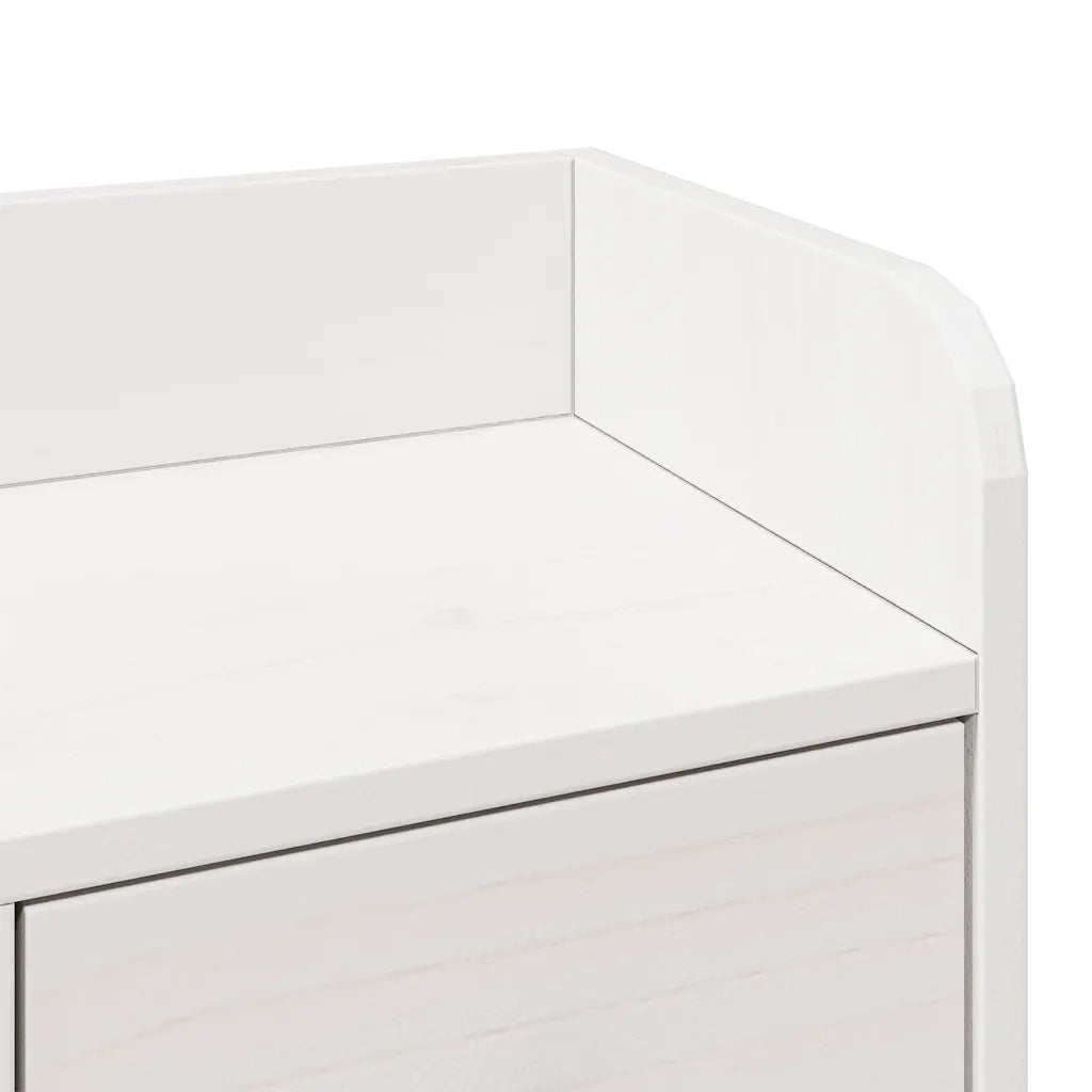 Letto Libreria senza Materasso Bianca 90x200 cm Legno di Pino 3323951