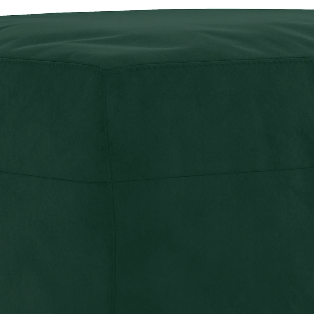 Set di Divani 3 pz Verde Scuro in Velluto