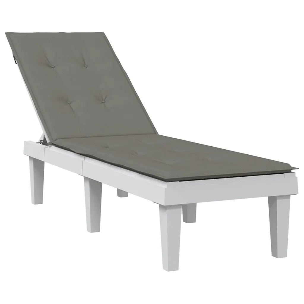 Cuscino per Sdraio Grigio Scuro Mélange (75+105) x 50 x 4 Tessuto 4002488