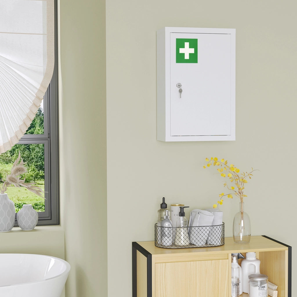 Armadietto da Bagno ¨C zephmum ¨C Bianco 30x46x14 cm