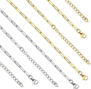 Collana a catena in acciaio inossidabile - 8 pezzi - catena a anello piccola - chiusura a cerniera a forma di granchio 10mm - collana DIY - catena per collane
