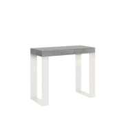 Consolle allungabile 90x40/300 cm Tecno telaio Bianco - Noce