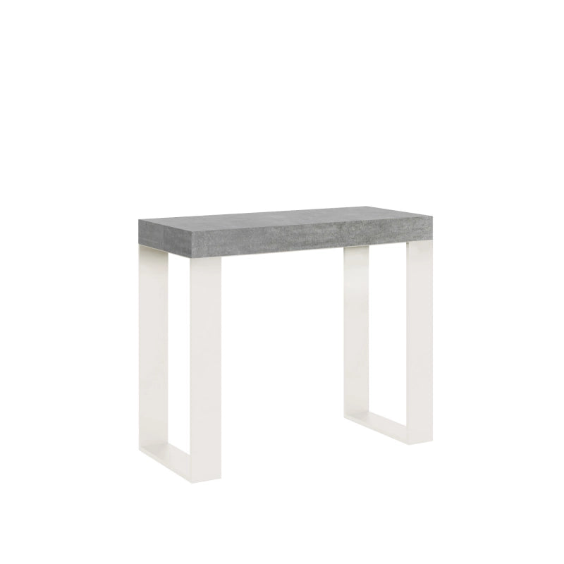 Consolle allungabile 90x40/300 cm Tecno telaio Bianco - Noce