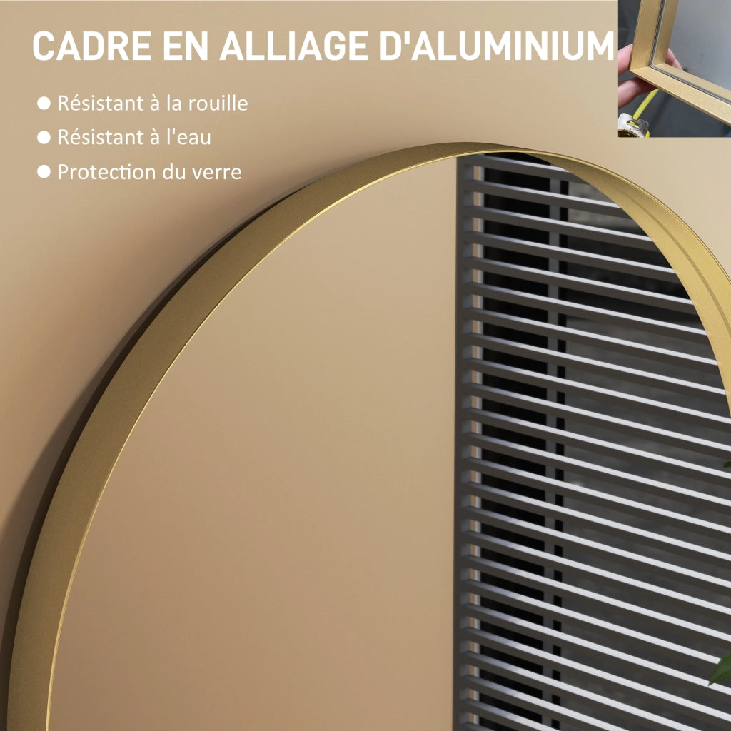 Specchio da parete con cornice in legno ¨C zephmum ¨C 50x70 cm oro